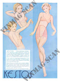 AP1391kestos lingerie art deco advert 1930s 2 Advert A4 Photo Print
