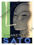 AP1540 cigarettes sato art deco advert 1930s 2 Advert A4 Photo Print