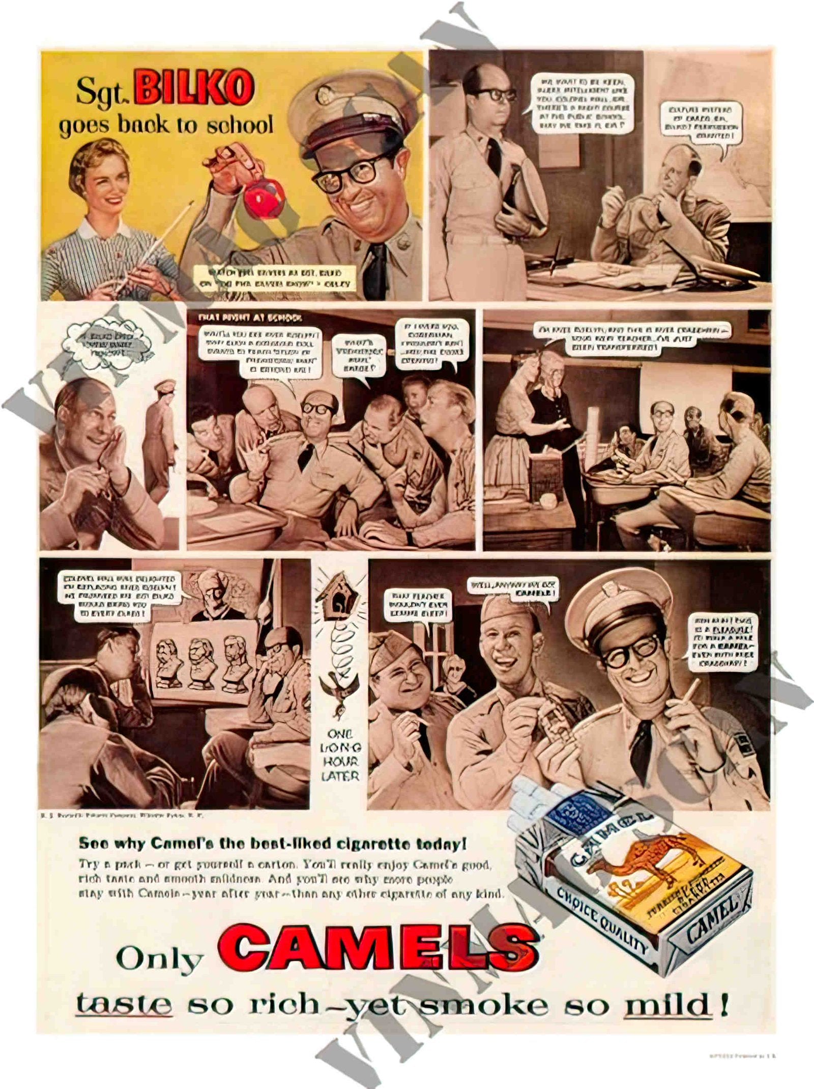 AP3224 bilko camel cigarettes 2 Advert A4 Photo Print