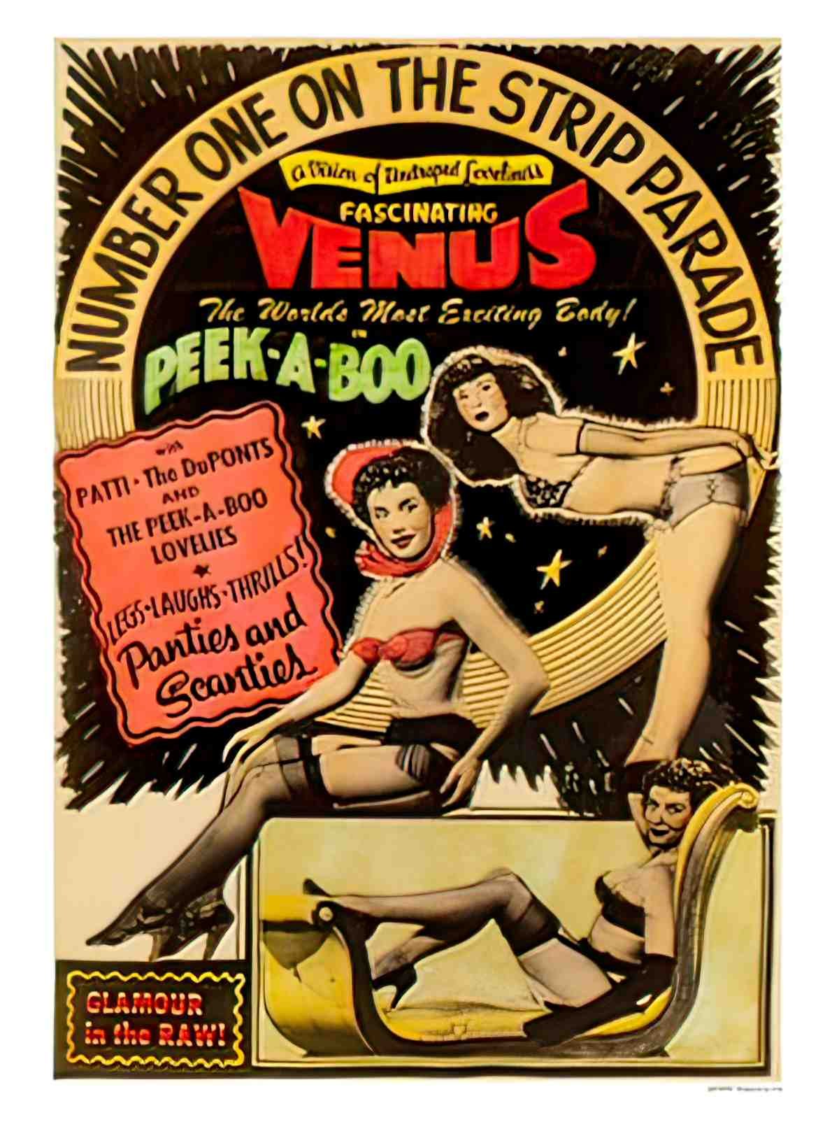 AP399E venus peek a boo striptease 1 Advert A4 Photo Print
