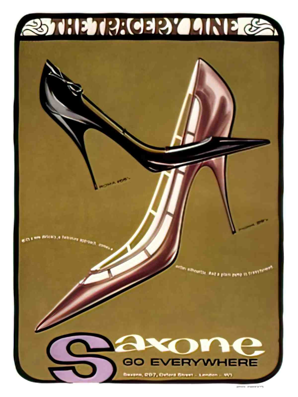 AP541E tracery line saxone shoes 1950s 1 Advert A4 Photo Print