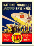 AP755 twa dc3 airline poster 1937 2 Advert A4 Photo Print