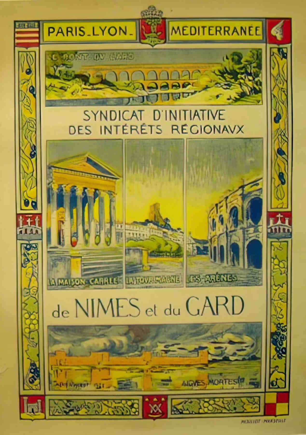 AUTOUR DE NIMES Advert A4 Photo Print