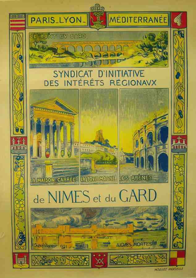 AUTOUR DE NIMES Vintage Advert A4 Photo Print