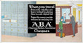 Aba Cheques Bank Vintage Retro Advert Poster A4 Photo Print