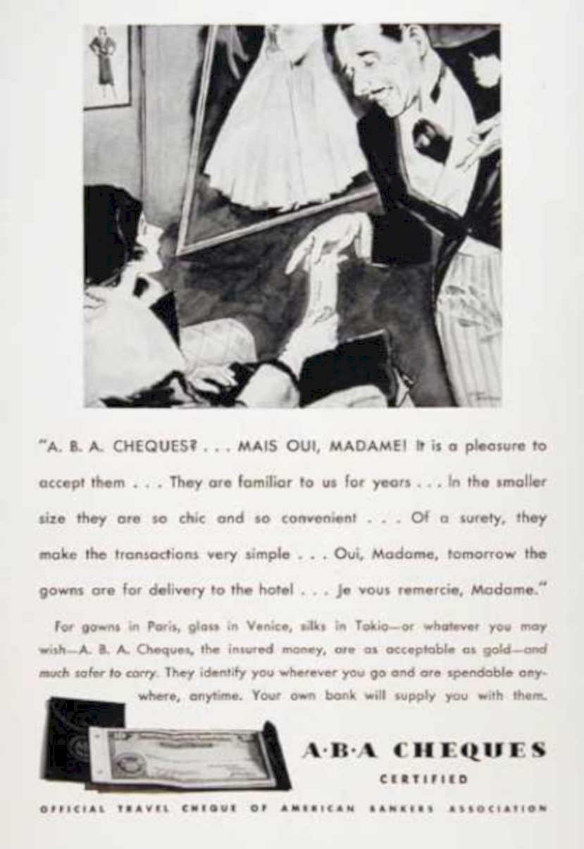 Aba Cheques Small Vintage Retro Advert Ads A4 Photo Print
