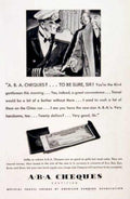 Aba Cheques Travel Vintage Retro Advert Ads A4 Photo Print