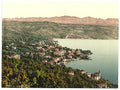 Abbazia general view Istria Vintage A4 Photo Print