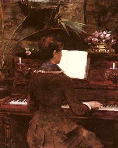 Abbema Louise At The Piano A4 Photo Print