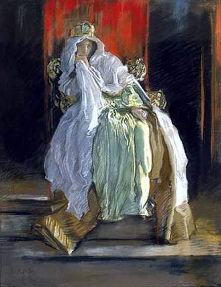 Abbey Edwin Austin The Queen in Hamlet Art A4 Photo Print