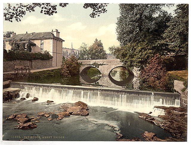 Abbey bridge Tavistock Vintage A4 Photo Print
