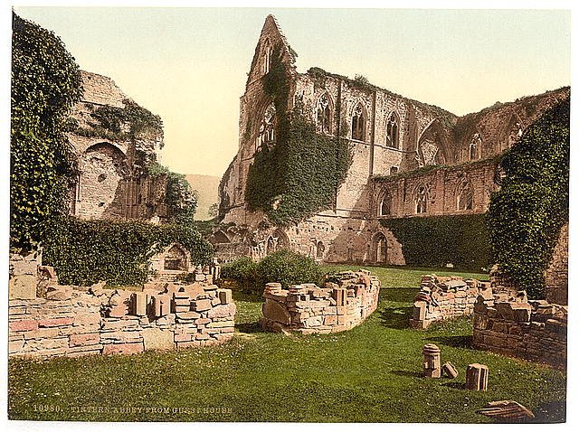 Abbey from the guest house Tintern Vintage A4 Photo Print