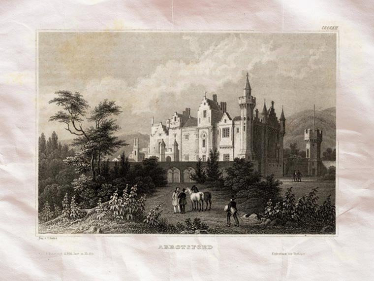 Abbotsford Roxburgshire Scotland England Meyer 1850 Vintage A4 Photo Print