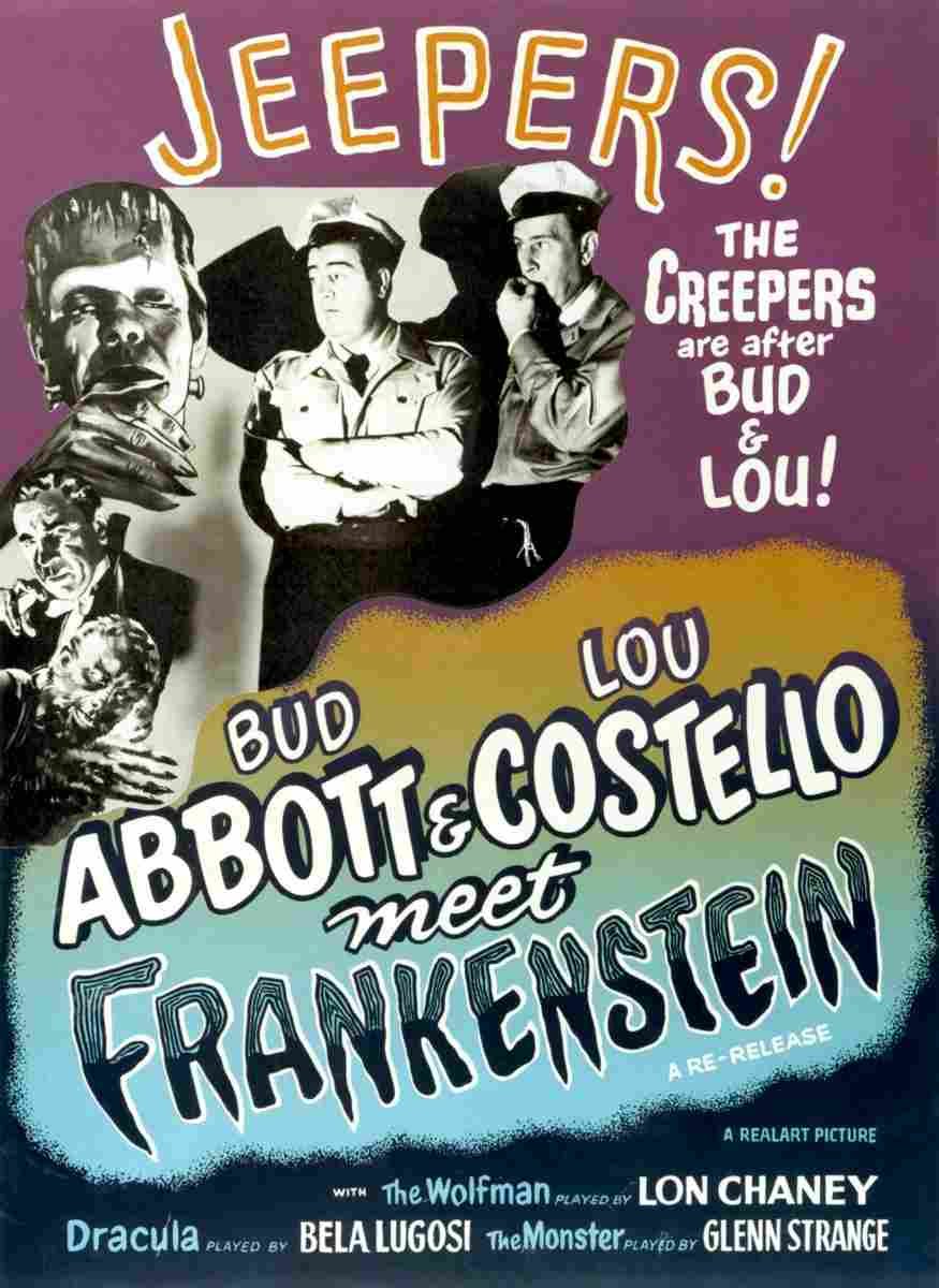 Abbott and Costello Meet Frankenstein 15 film star poster A4 Photo Print