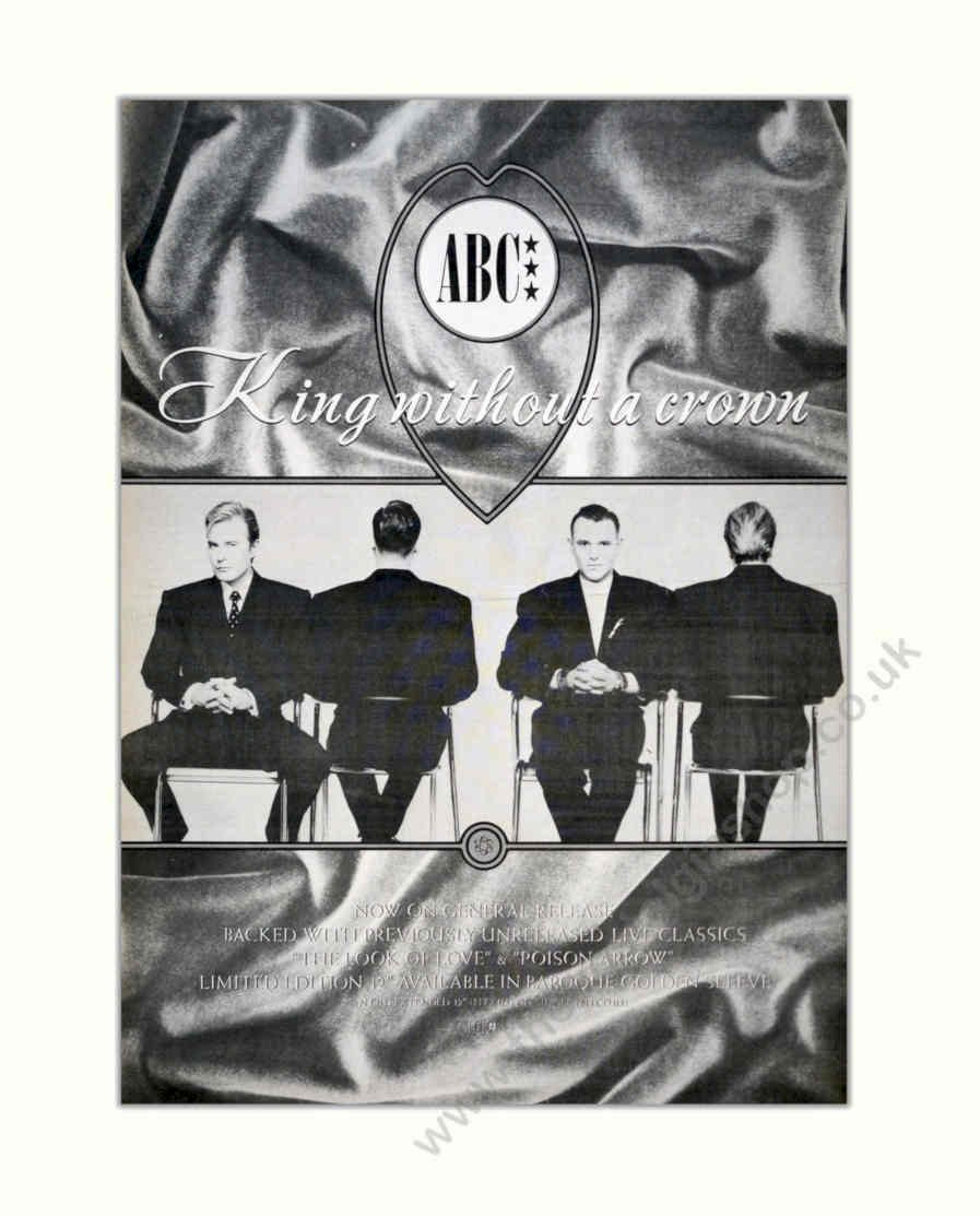 Abc King Without Vintage Retro Advert Poster A4 Photo Print