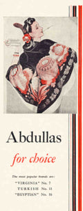 Abdullas Cigarette Kimono Vintage Retro Advert Poster A4 Photo Print