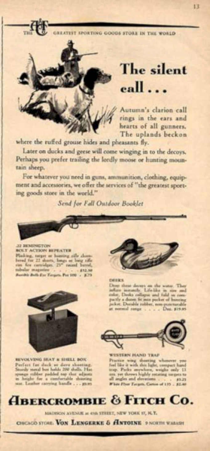 Abercrombie Fall Hunting Vintage Retro Advert Ads A4 Photo Print
