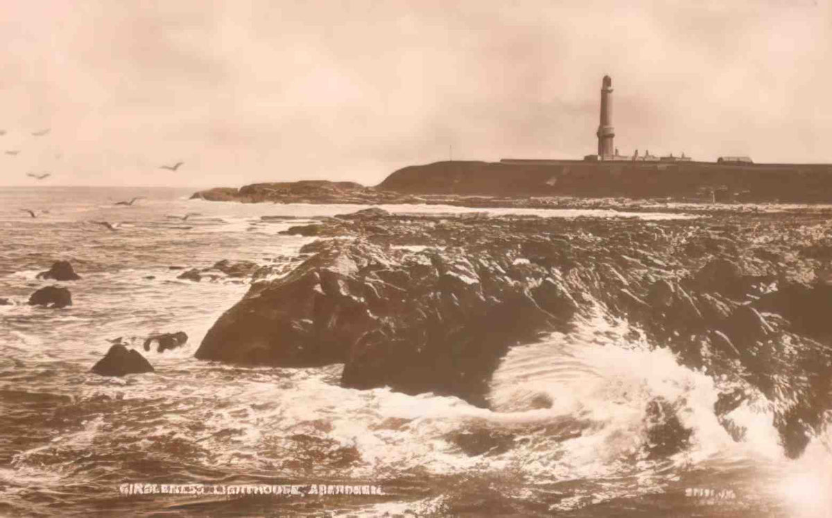 Aberdeenshire Aberdeen Girdleness Lighthouse Vintage A4 Photo Print