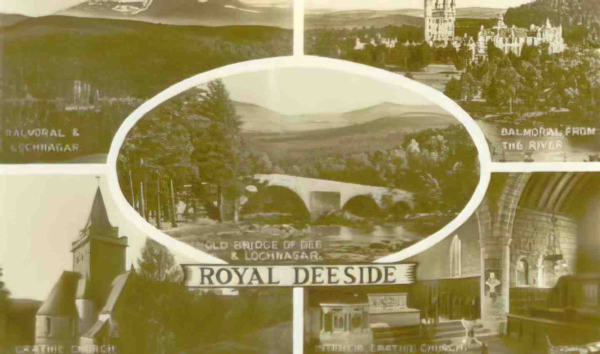 Aberdeenshire Royal Deeside Multiview Vintage A4 Photo Print