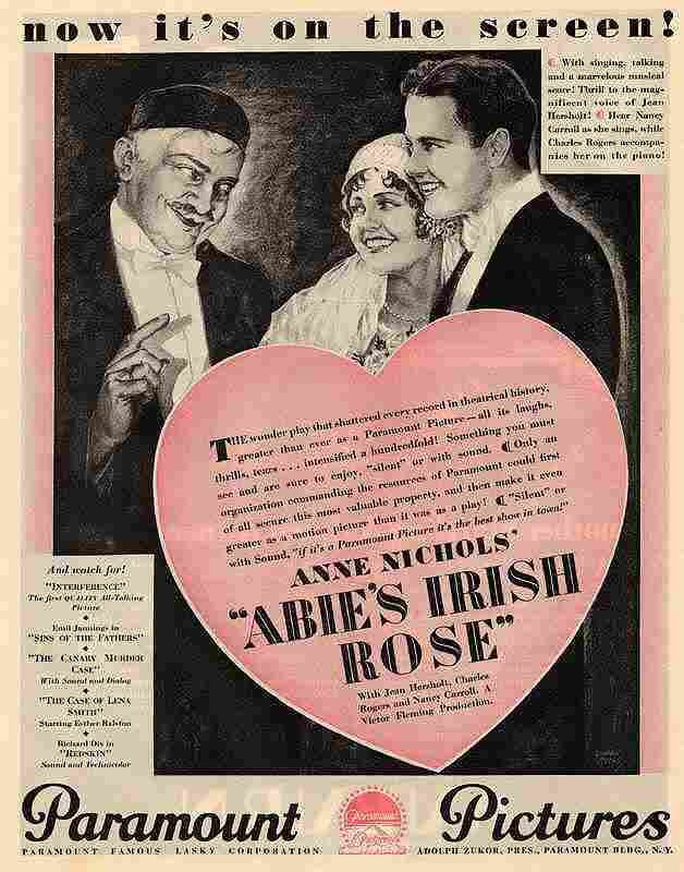 Abies Irish Rose 1928 04 film star poster A4 Photo Print