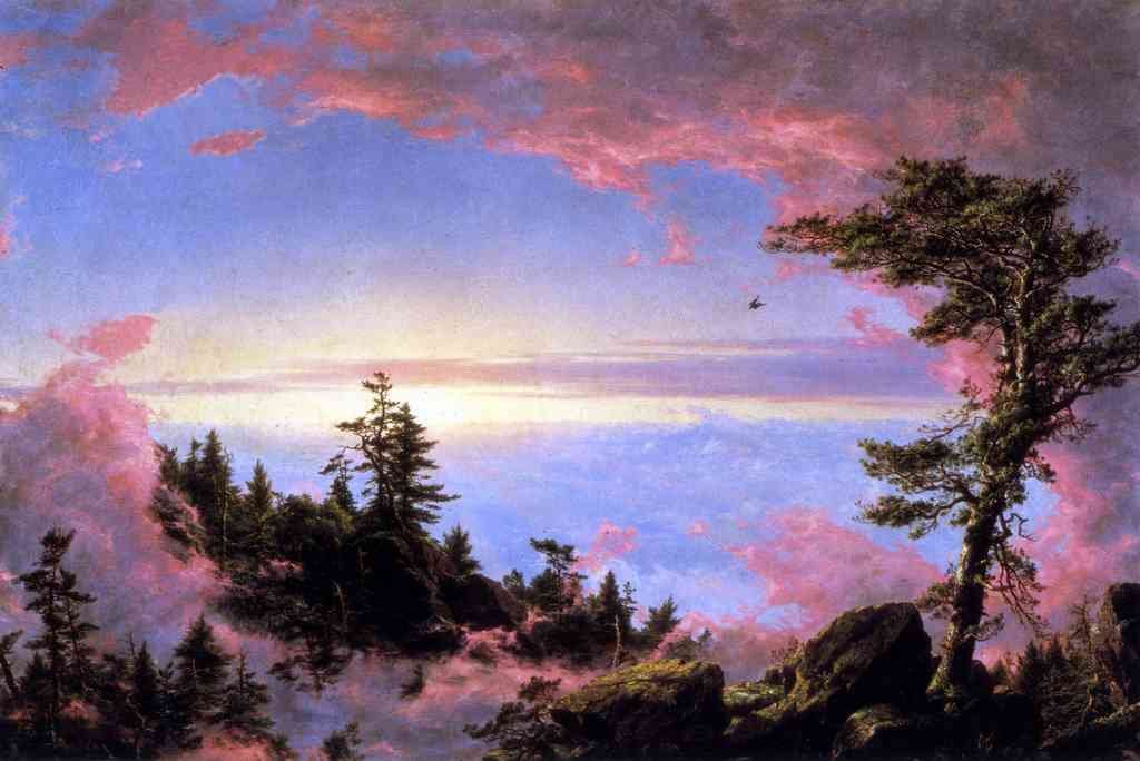 Above The Clouds At Sunrise Frederick Edwin Church A4 Photo Print
