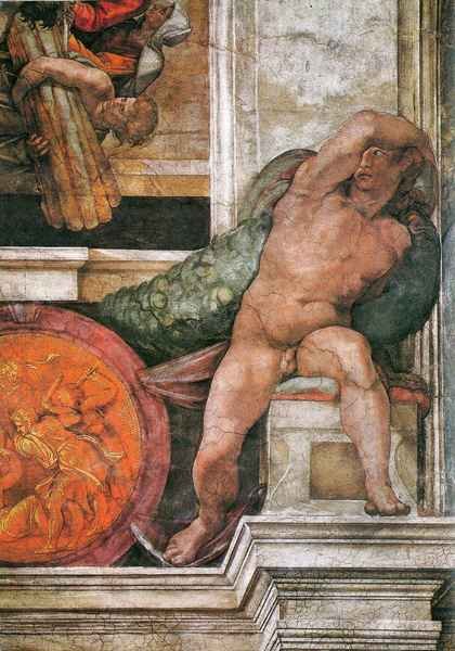Above the prophet Jessaja by Michelangelo A4 Photo Print
