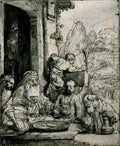 Abraham Entertaining The Angels Sil A4 Photo Print