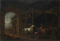 Abraham van Calraet The Interior of a Stable A4 Photo Print