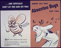 Absentee Bugs Poster 1 Vintage Retro Advert Poster A4 Photo Print