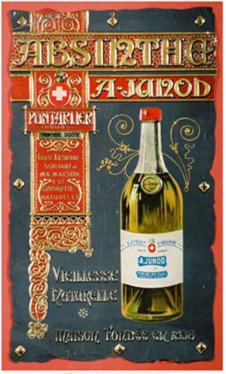 Absinthe Junod Vintage Vintage Retro Advert Ads A4 Photo Print