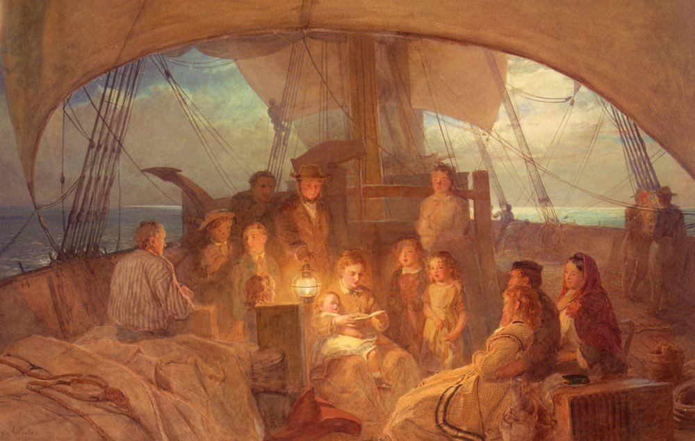 Absolon John The Emigrant Ship Art A4 Photo Print