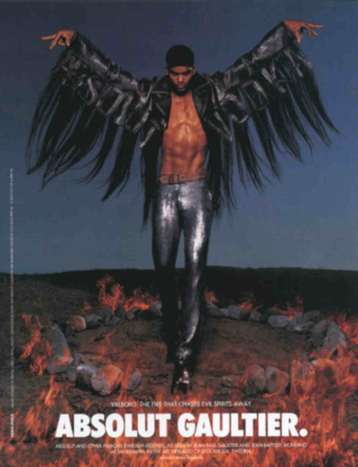 Absolut Gautier Fire Vintage Retro Advert Poster A4 Photo Print