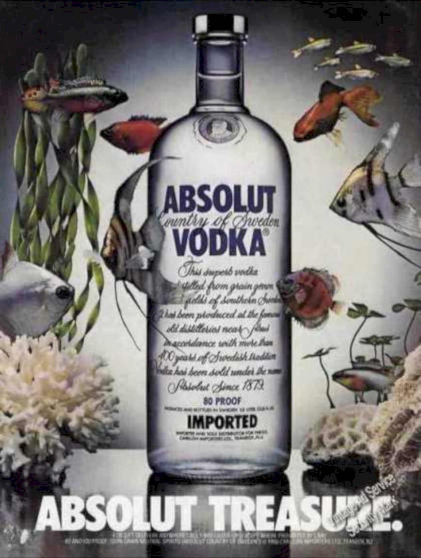 Absolut Vodka Treasure 1 Vintage Retro Advert Ads A4 Photo Print
