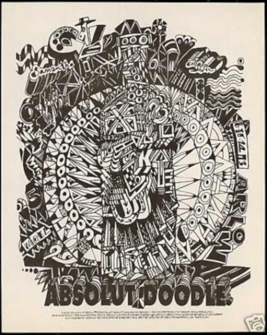 Absolute Doodle Elephant Vintage Retro Advert Ads A4 Photo Print