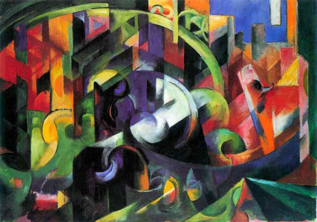 Abstract With Cattle Franz Marc Abstract Art A4 Photo Print