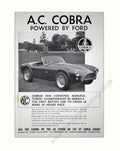 Ac Cobra Powerd Vintage Retro Advert Poster A4 Photo Print