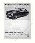 Ac Greyhound Sedan Vintage Retro Advert Poster A4 Photo Print