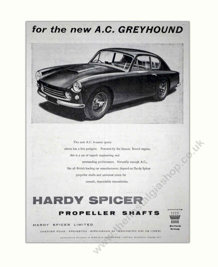 Ac Greyhound Sedan Vintage Retro Advert Poster A4 Photo Print