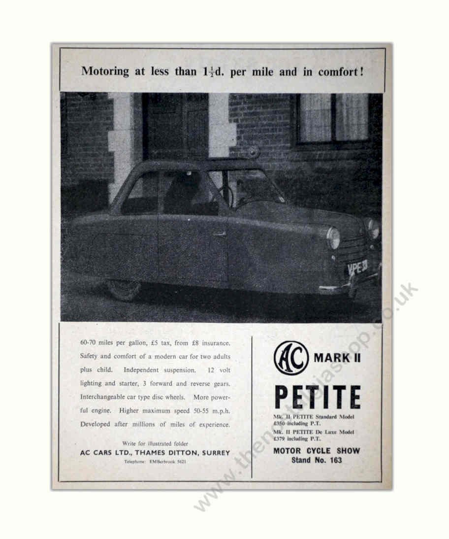 Ac Mark Ii Vintage Retro Advert Poster A4 Photo Print