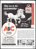 Ac Spark Plugs Vintage Retro Advert Ads A4 Photo Print