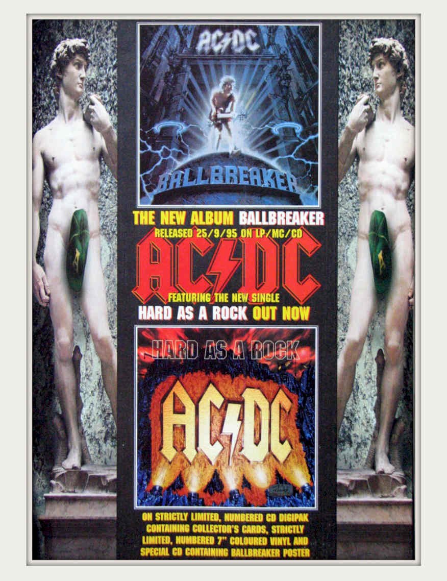 Acdc Ballbreaker Zeus Vintage Retro Advert Poster A4 Photo Print