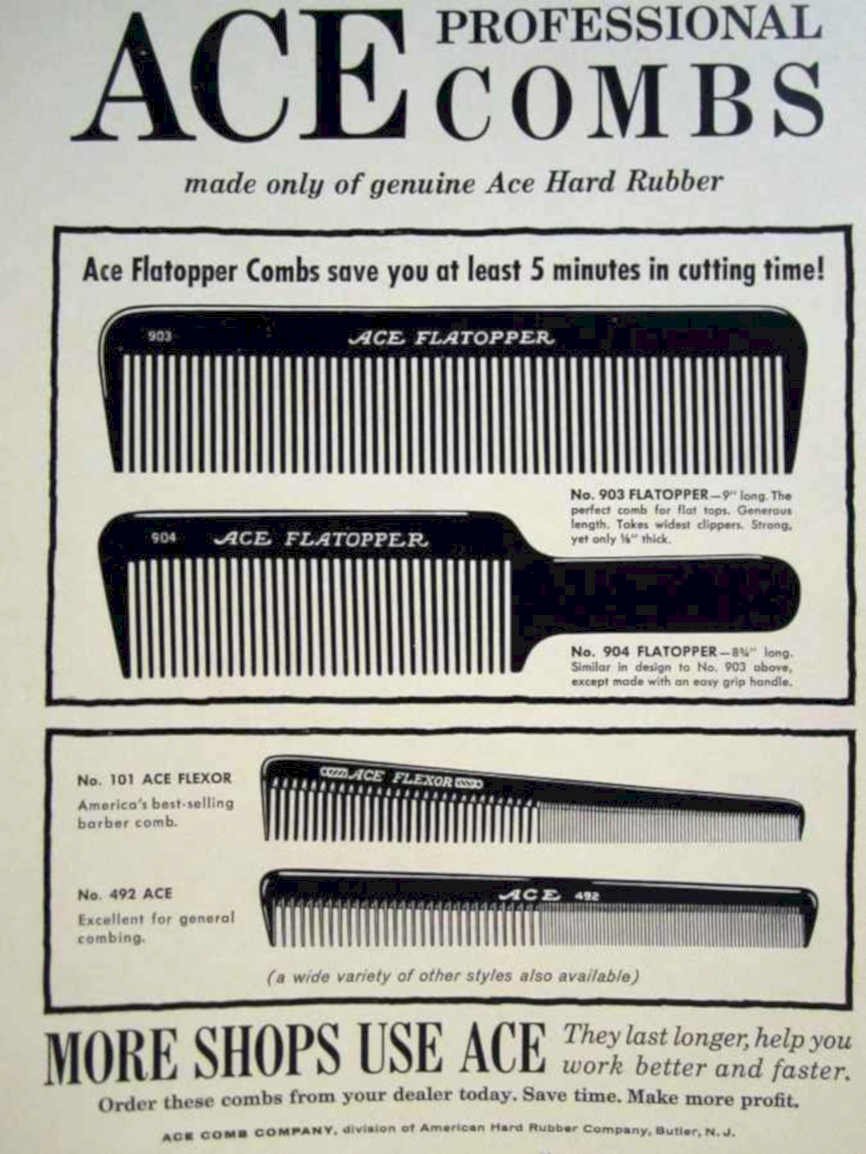 Ace Combs Flattopper Vintage Retro Advert Ads A4 Photo Print