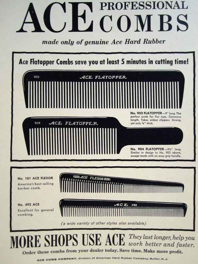 Ace Professional Combs barber advert A4 Photo Print