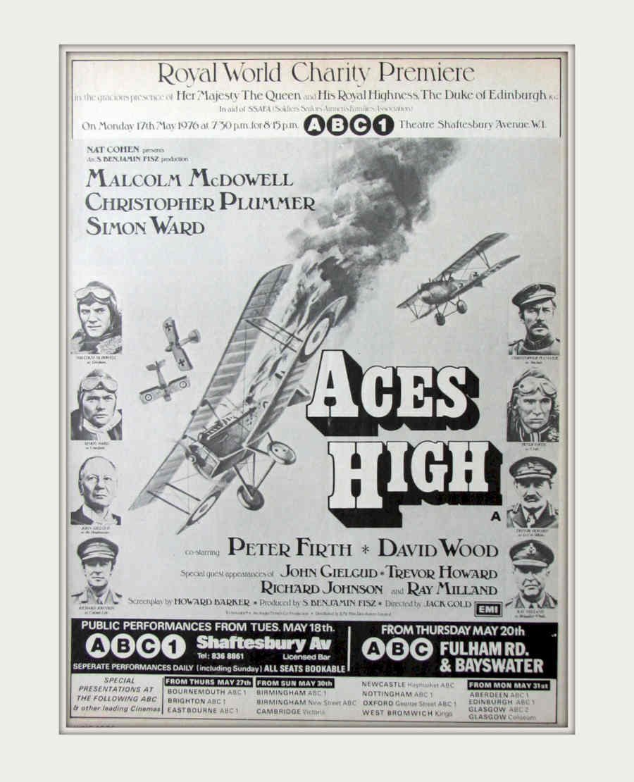 Aces High Sopwith Vintage Retro Advert Poster A4 Photo Print