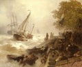 Achenbach Andreas Hafeineinfahrt Bei Rauher See Art A4 Photo Print