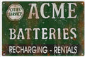 Acme Batteries Cities Vintage Retro Advert Ads A4 Photo Print