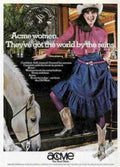 Acme Boots Western Vintage Retro Advert Ads A4 Photo Print