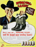 Acme Cowboy Boots Vintage Retro Advert Ads A4 Photo Print