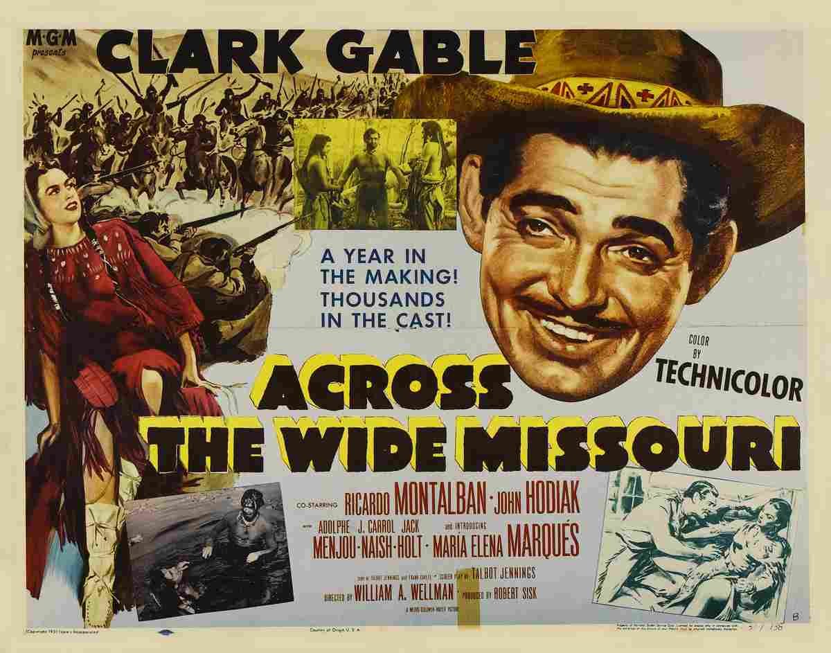 Across the Wide Missouri 02 film star poster A4 Photo Print