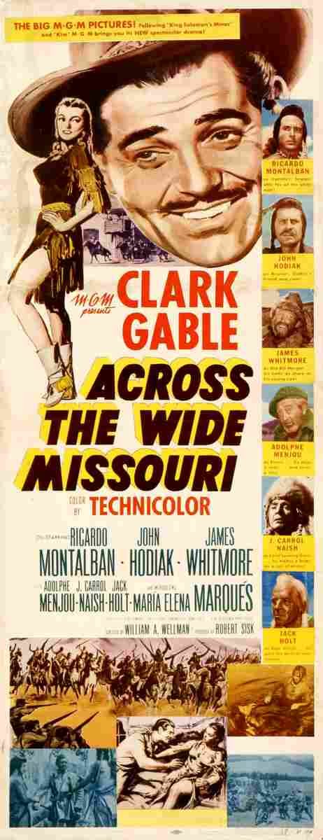 Across the Wide Missouri 03 film star poster A4 Photo Print